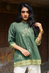 Bloom Shirt - Bottle Green