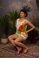 Blooming Monkey Hemp Printed Shorts Co-ord Set