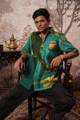 Emerald Monkey Men’s Hemp Printed Resort Shirt
