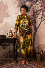 Crocodile Crown Hemp Printed Co-ord Set